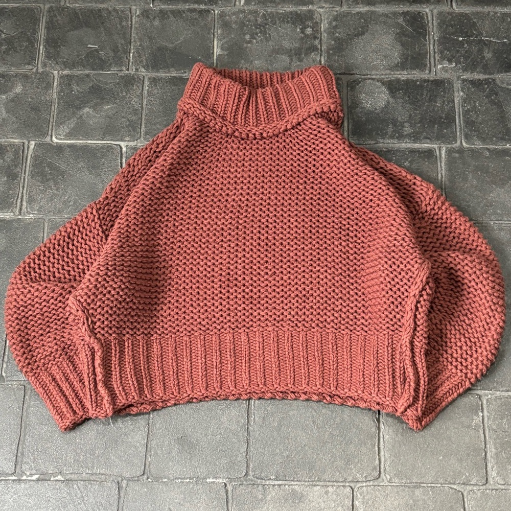 Free People My Only Sunshine Chunky Pullover Sweater, Size Large